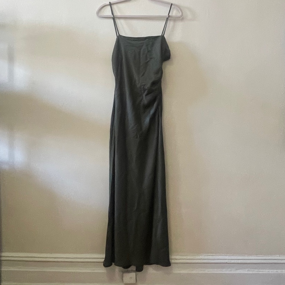 Zara Olive Green Slip Dress